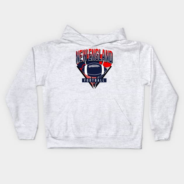 New England Football Gameday Kids Hoodie by funandgames